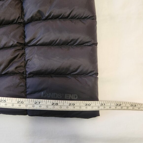 Lands End Plus Petite Ultralight Packable Down Coat With Hood Black 2X Petite - Picture 13 of 16